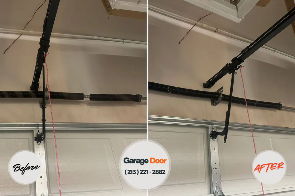 Before and after: garage door repair Alpine, WY